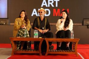Marina Abramović performs at Kochi–MuzirisBiennale, an immersive experience supported by Meha Patel of Zydus Foundation